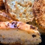 Bagel Chips In The Air Fryer close up image of bagel crisps air fried