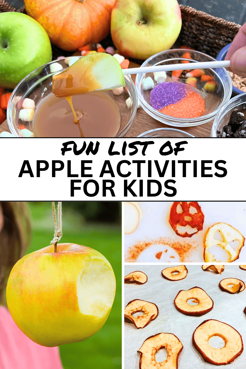Apple Activities for Kids (Apple Theme Party) - different images of apples games and apple recipes