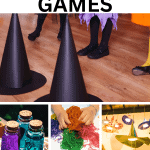 Creative Witch Games For Kids Halloween Party Ideas (Best Halloween Games) different pictures of witch games for Halloween parties with text over them