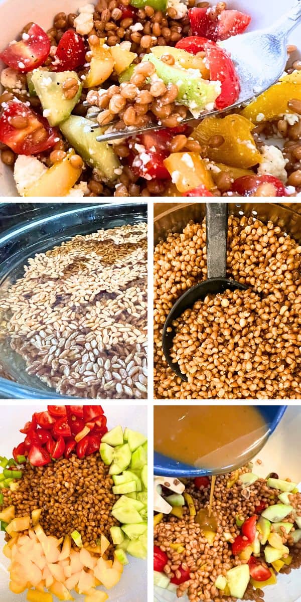How to Make Healthy Grain Bowls - how to make wheat berry bowls step by step