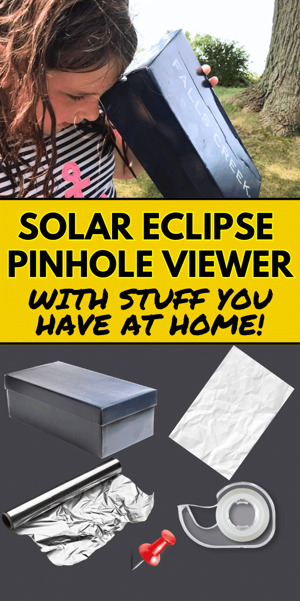 How To Make a Solar Eclipse Viewer - supplies for making an easy solar eclipse shoebox craft