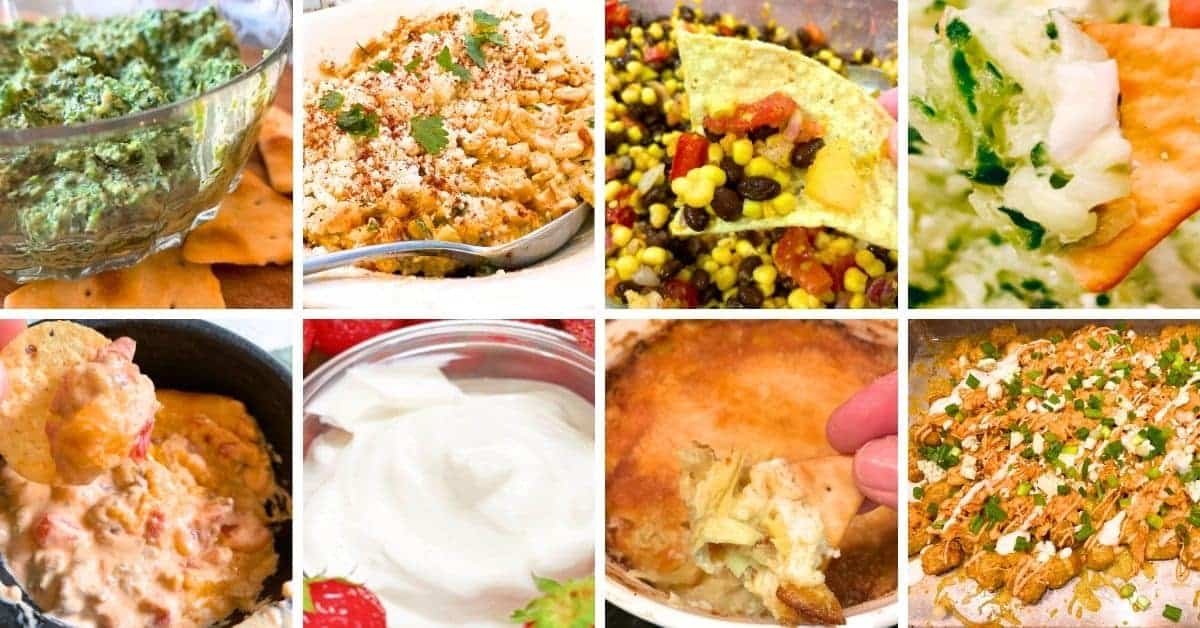Best BBQ Cookout Dips And Best Summer Appetizer Recipes different photos of dips and appetizers
