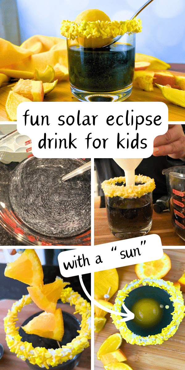 Sparkling Solar Eclipse Drink For Kids - step by step photos for solar eclipse recipes drink