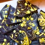 Solar Eclipse Bark Candy Recipe on a cutting board