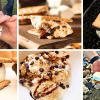 Best S'mores Recipes For All Year - different pictures of smores from campfire smores to other s'more desserts