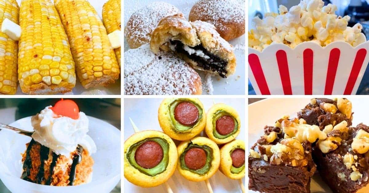Easy Fair Foods Recipes To Make At Home - different pictures of fair foods and festival foods