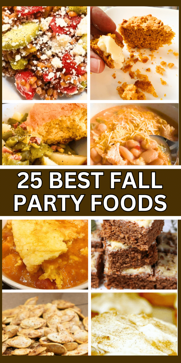 Best Fall Harvest Party Food Ideas And Autumn Recipes - DIFFERENT PICTURES OF FALL RECIPES WITH TEXT OVER THEM