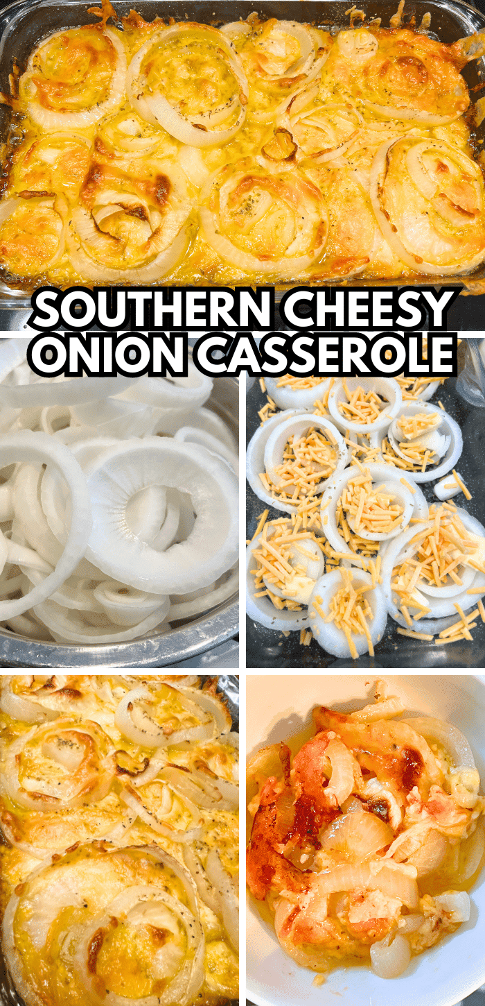 How To Make Tennessee Onions Casserole (CHEESY ONIONS) - TEXT OVER HOW TO MAKE SOUTHERN SWEET ONIONS STEP BY STEP PICTURES