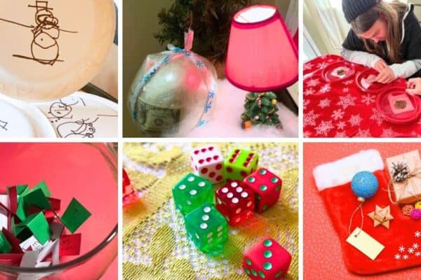 Fun and Funny DIY Christmas Party Games for Kids and Adults DIY Games for Holidays - collage of different Christmas games and people playing games for Christmas