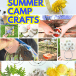 different pictures of camp crafts for summer activities with words fun DIY summer camp crafts