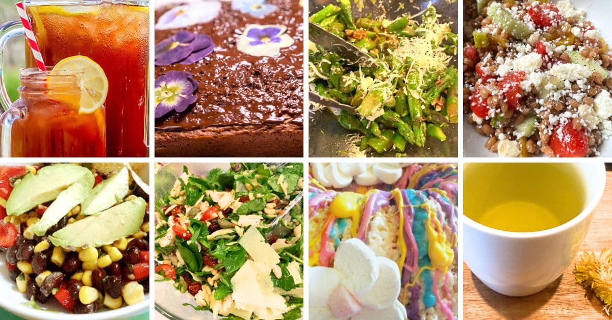 different pictures of summer solstice party foods - summer solstice salad recipes, summer solstice recipes for summer drinks and summer desserts for midsummer party