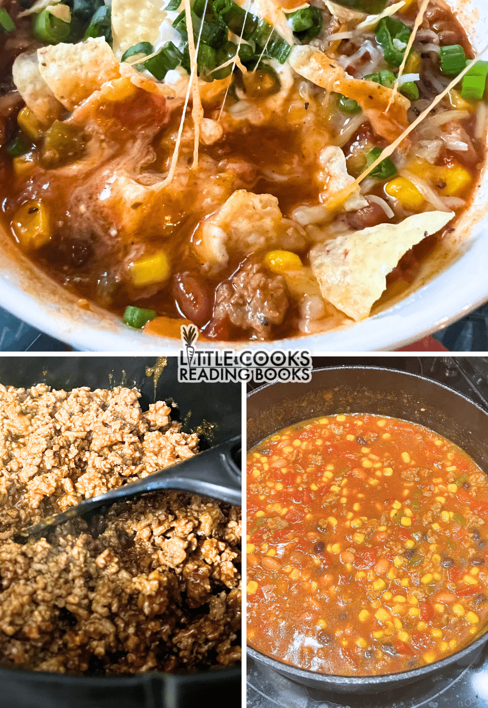 creamy taco soup recipe homemade soup from scratch step by step recipe instructions pictures