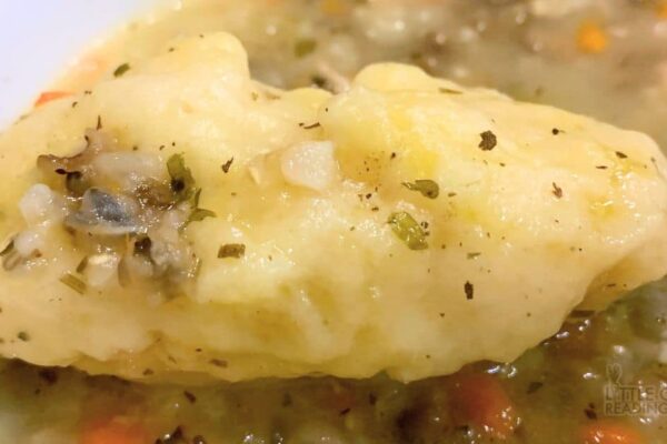 Homemade Drop Dumplings Recipe in soup from Little Cooks Reading Books recipes