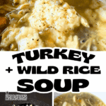 homemade turkey and wild rice soup recipe step by step instructions with diy soup dumplings recipe - real recipes from Little Cooks Reading Books