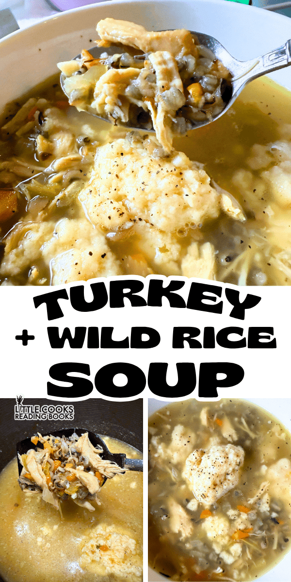 Homemade Turkey and Wild Rice Soup Recipe homemade turkey and wild rice soup recipe step by step instructions with diy soup dumplings recipe - real recipes from Little Cooks Reading Books