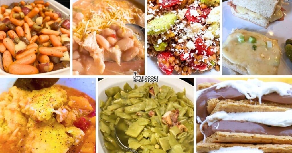 collage of winter solstice menu recipes