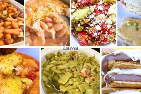 collage of winter solstice menu recipes