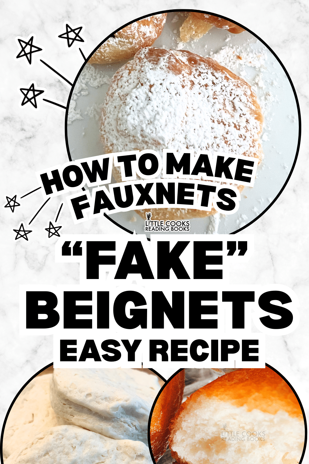 Easy Beignets from Biscuits Recipe fake beignets recipe with powdered confectioners sugar and recipe ingredients