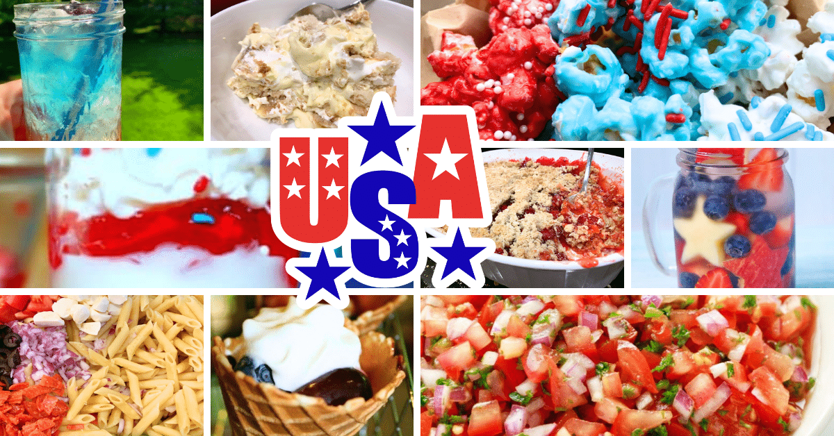 Red White Blue Winter Olympics Party Foods winter olympics party foods collage of red white blue desserts and red white and blue party snacks