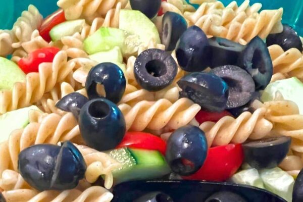 Mediterranean Greek Pasta Salad With Feta Cheese