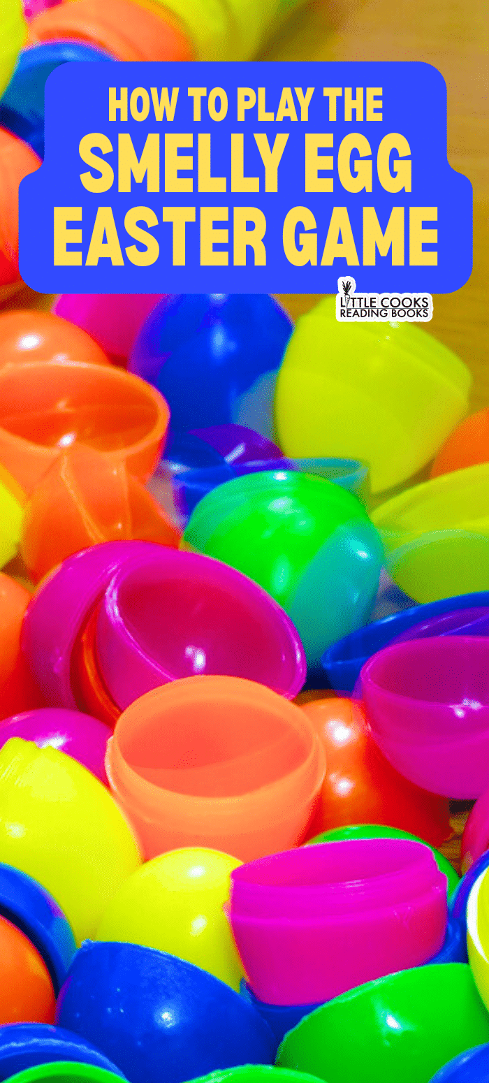 How To Play The Smelly Egg Game for Easter Party Games Smelly Egg Game for Easter on a party table at an Easter party