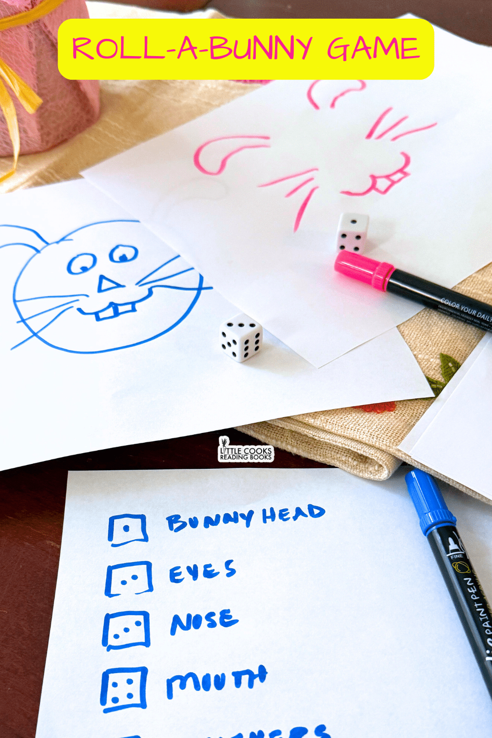 roll a bunny face Easter game supplies for an Easter party roll a bunny face Easter game supplies for an Easter party