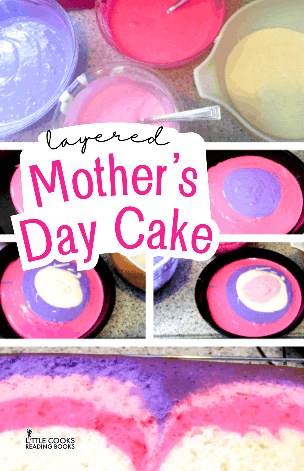 Tie Dye Cake With Colored Layers for Mother's Day Cake Ideas for Mom Tie Dye Cake With Colored Layers for Mother's Day Cake Ideas for Mom