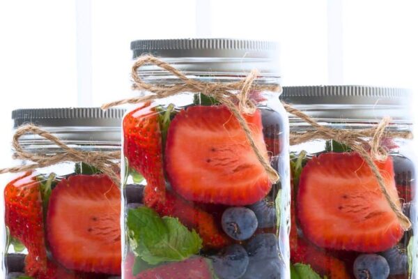 Refreshing Strawberry Infused Water Recipe with Blueberries