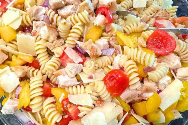 Cold Chicken Bacon Pasta Salad for an Easy 15 Minute Recipe!